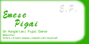 emese pigai business card